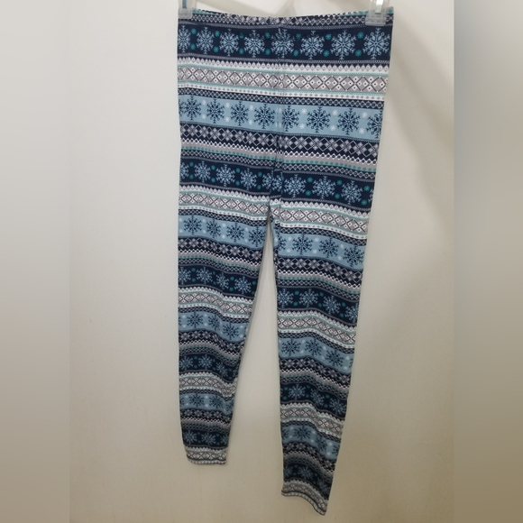 EUC sleek baby blue pj set w fun pattern, sz S - Picture 6 of 8